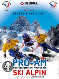 Pro-Am des Equipes de France de Ski Alpin. Le samedi 9 avril 2011 à Méribel. Savoie. 